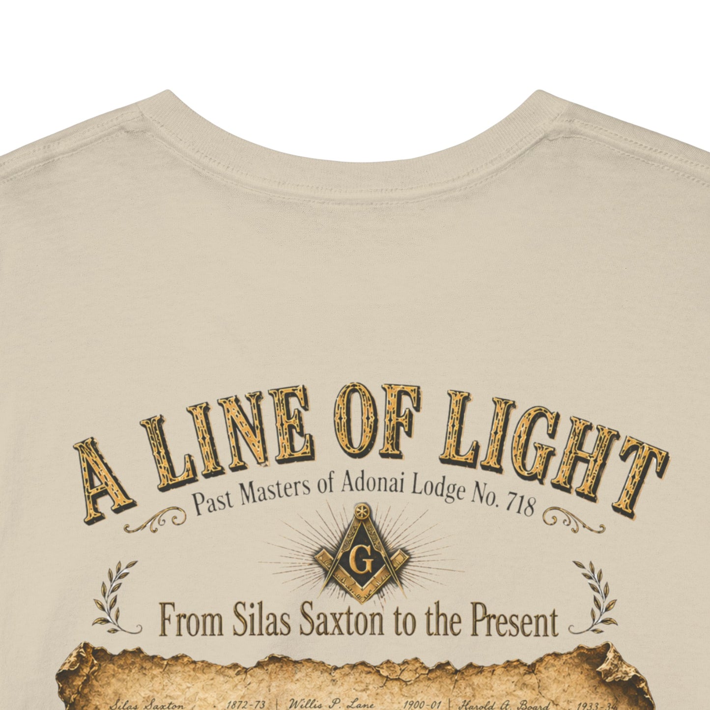 Adonai Lodge No. 718 “Past Masters: A Line of Light” Tee