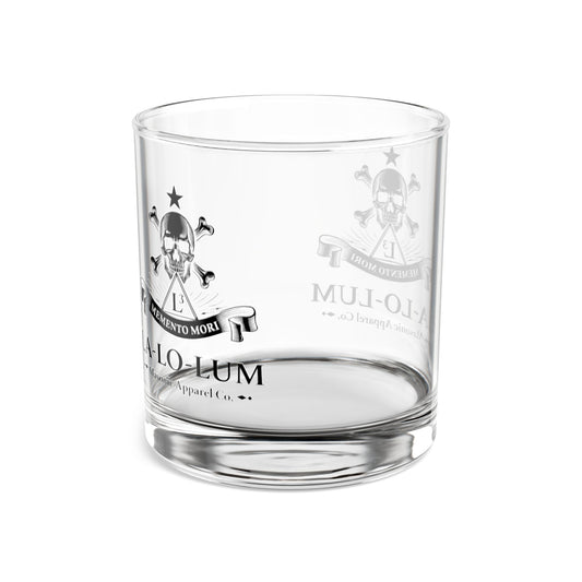 "LA-LO-LUM" Memento Mori Rocks Glass