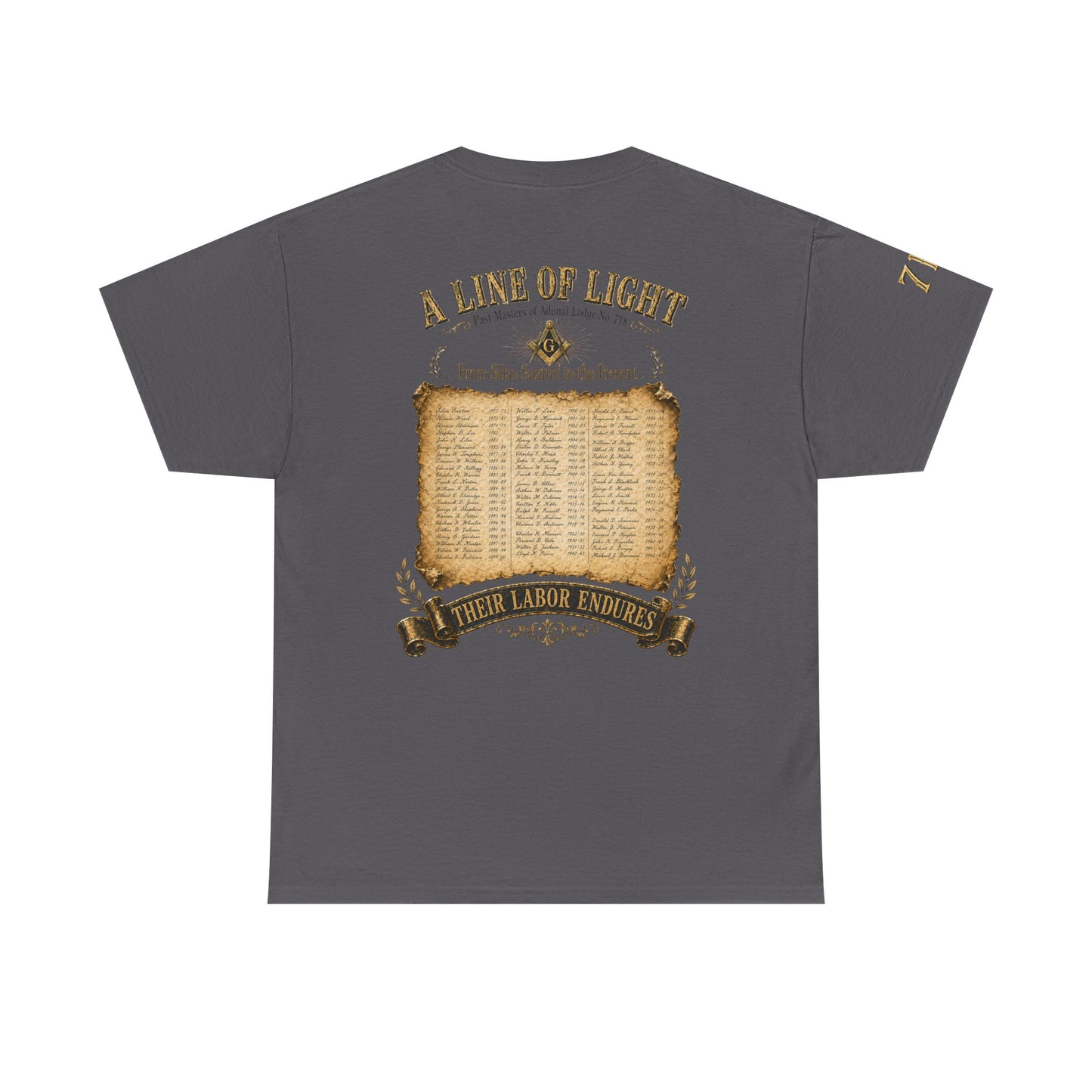 Adonai Lodge No. 718 “Past Masters: A Line of Light” Tee