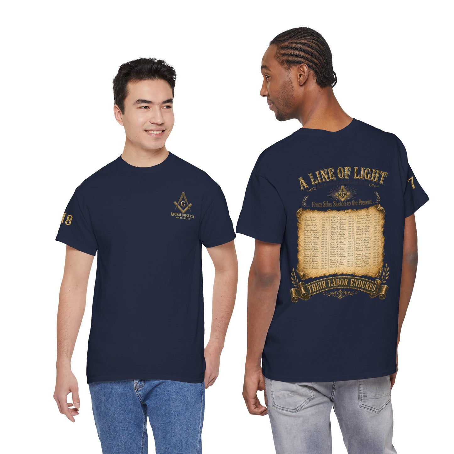 Adonai Lodge No. 718 “Past Masters: A Line of Light” Tee