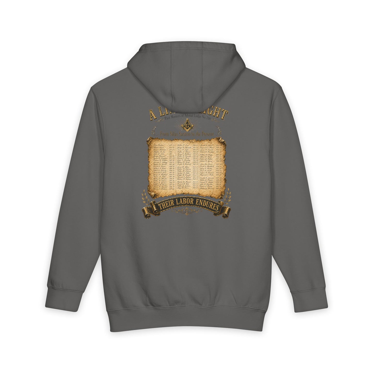 Adonai Lodge No. 718 “Past Masters: A Line of Light” Hoodie