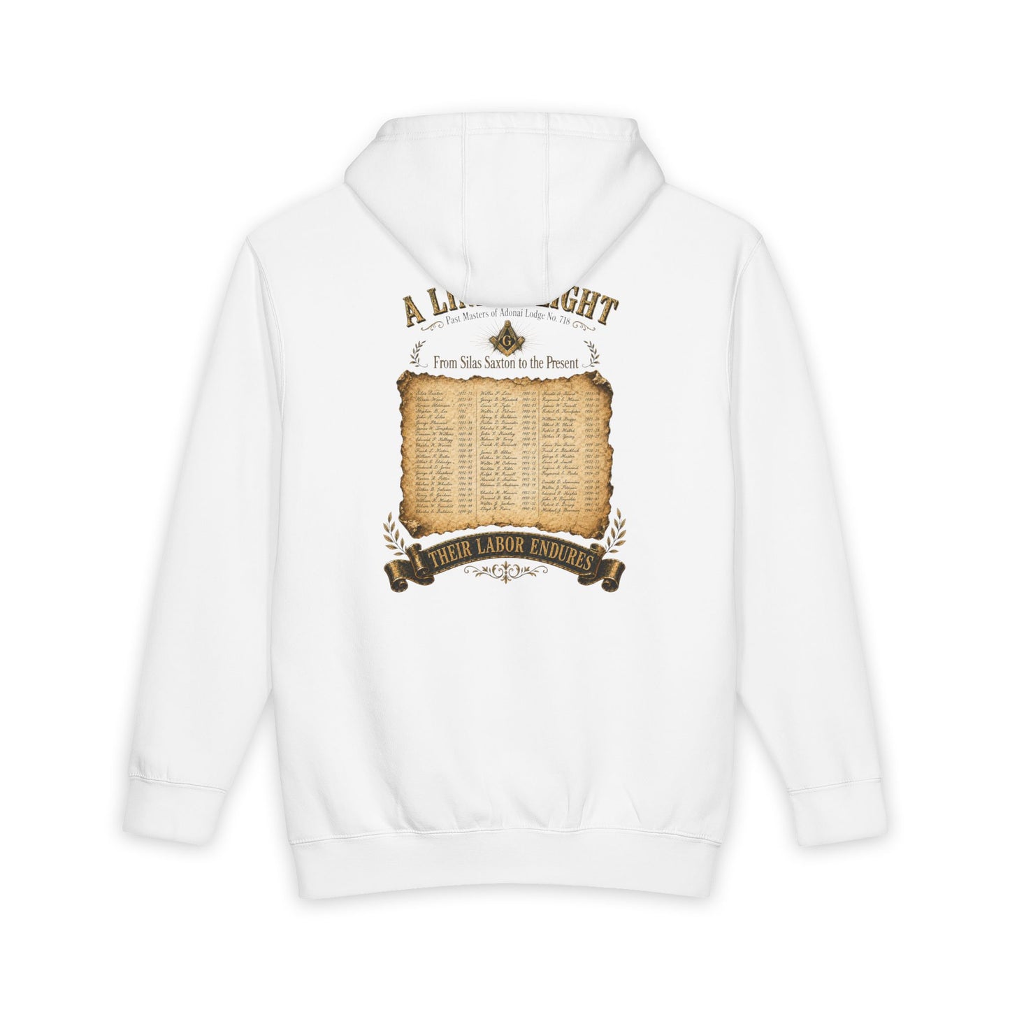 Adonai Lodge No. 718 “Past Masters: A Line of Light” Hoodie