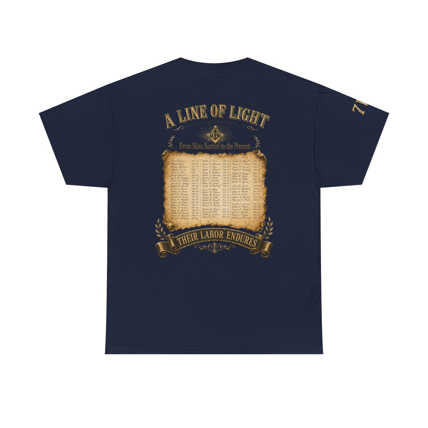 Adonai Lodge No. 718 “Past Masters: A Line of Light” Tee