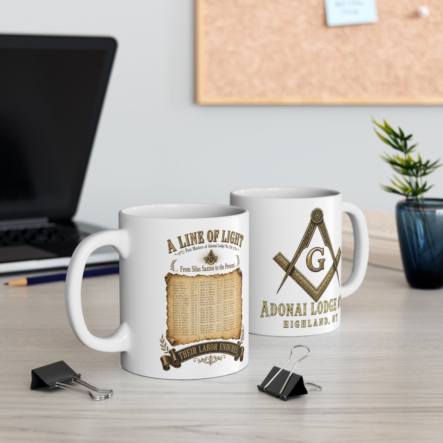 Adonai Lodge No. 718 “Past Masters: A Line of Light” Mug