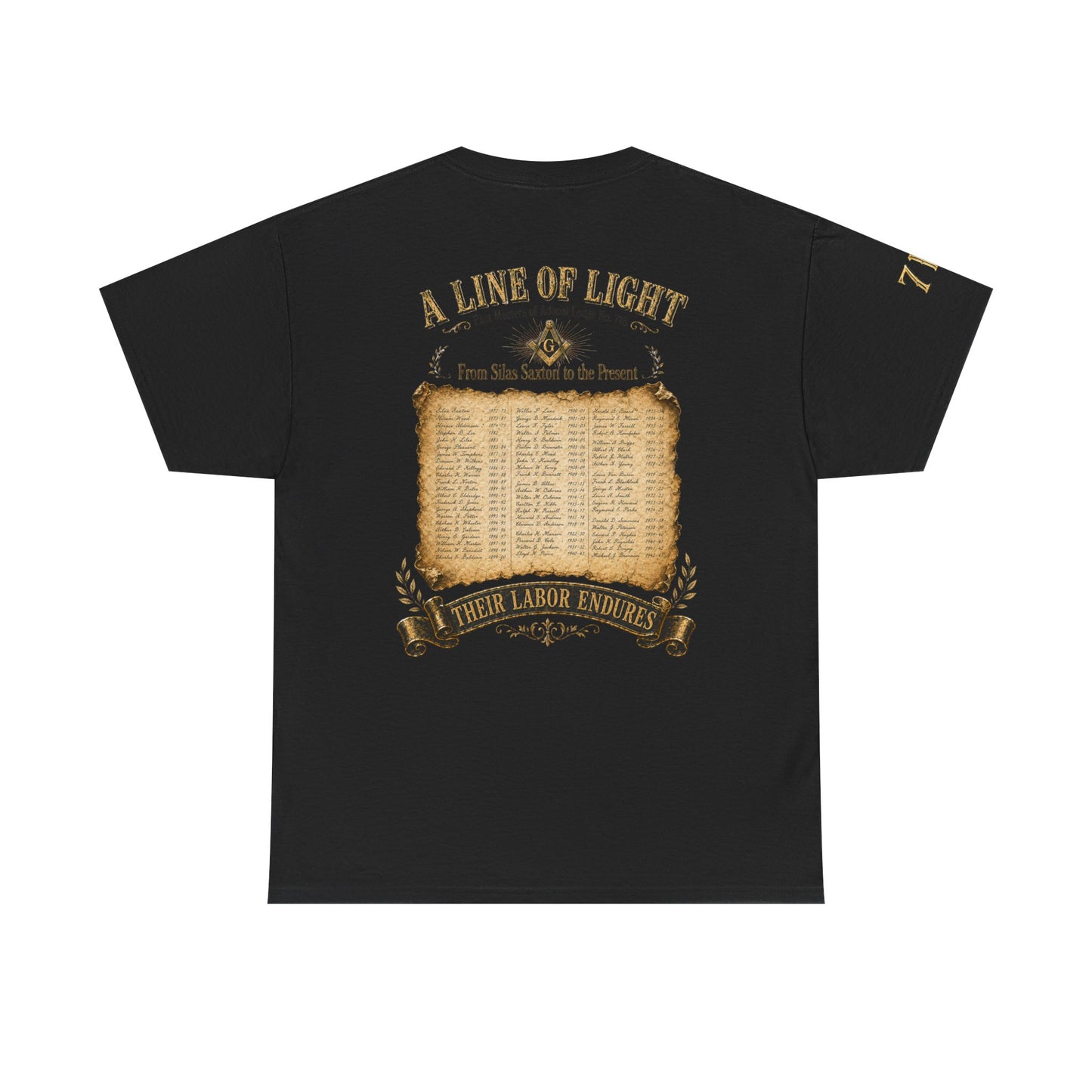 Adonai Lodge No. 718 “Past Masters: A Line of Light” Tee