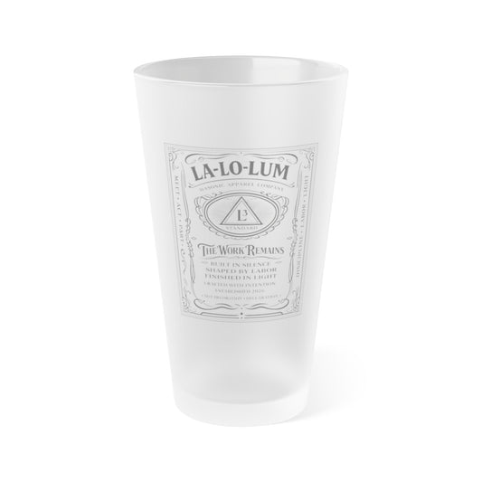 “The First Mark” Frosted Pint Glass