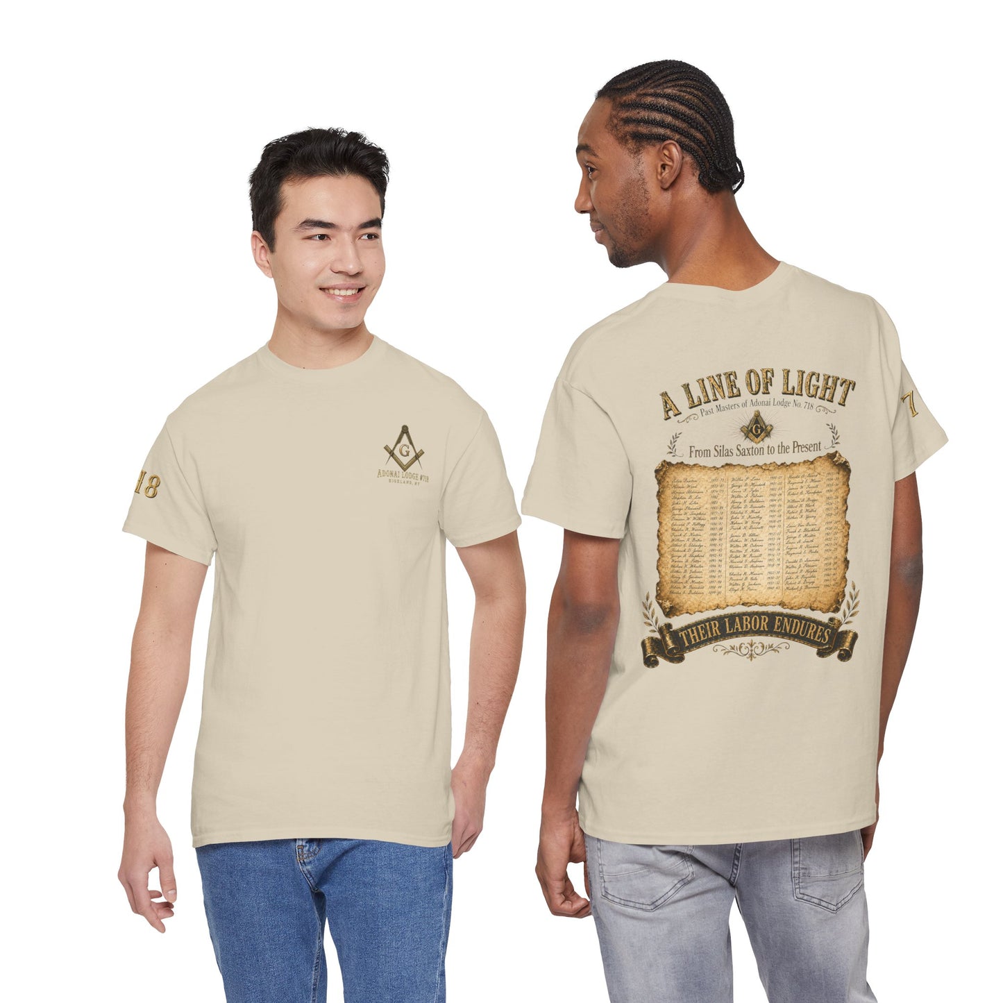 Adonai Lodge No. 718 “Past Masters: A Line of Light” Tee