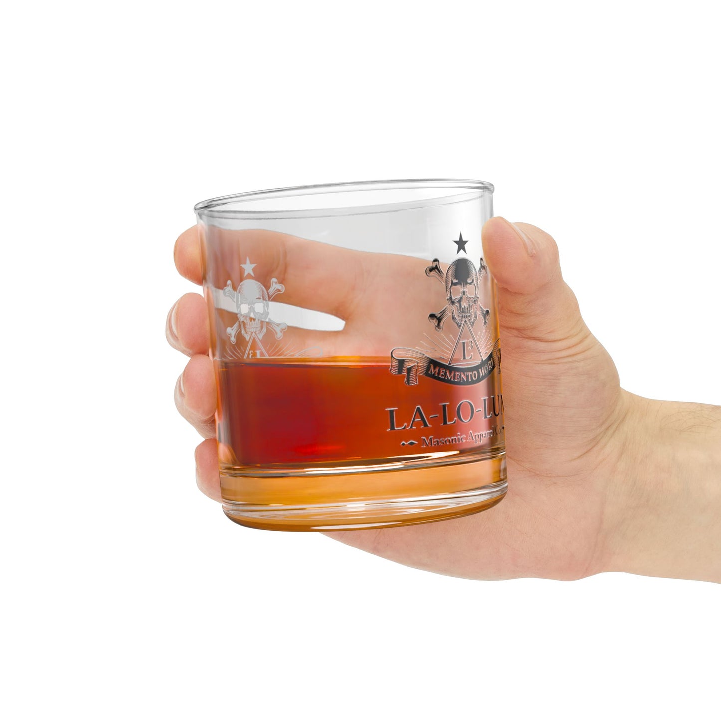 "LA-LO-LUM" Memento Mori Rocks Glass